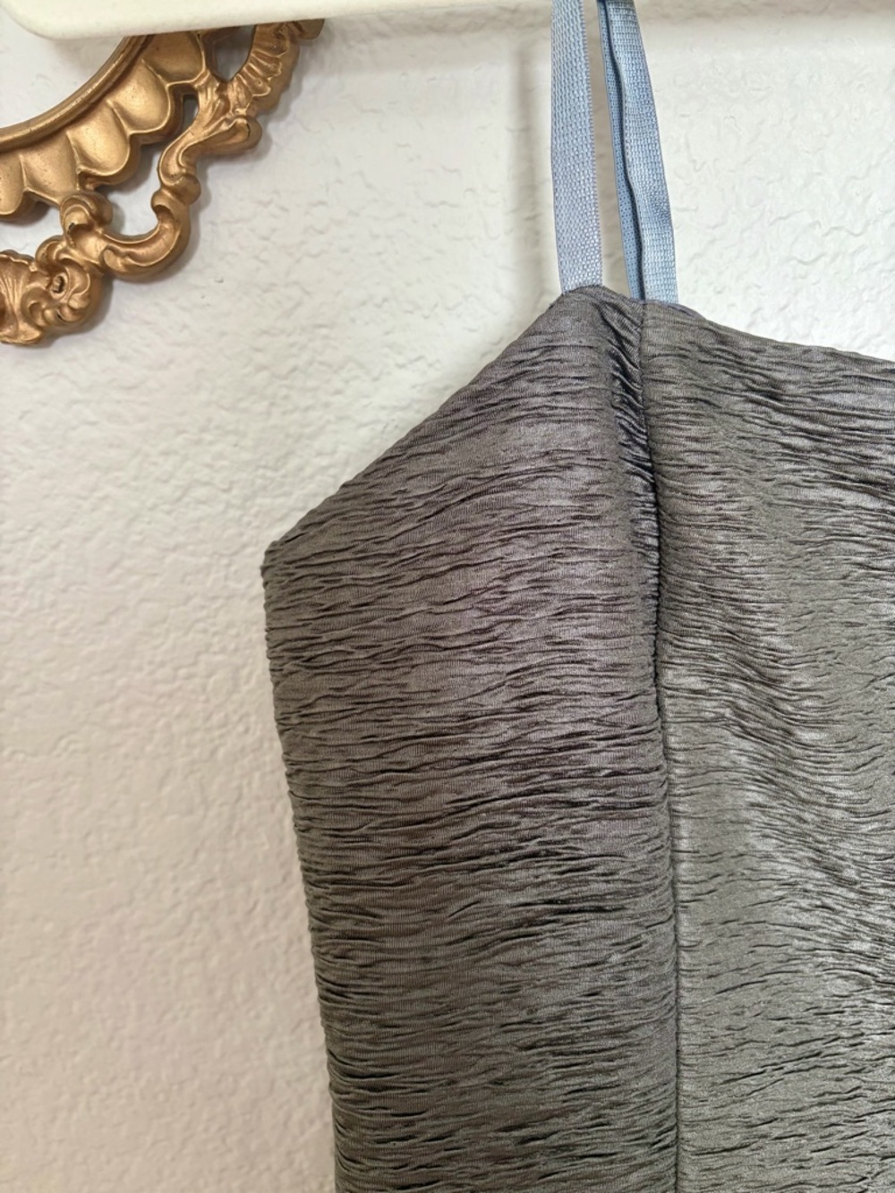 Gray Ruffle Y2K Hem Cami Top - Picture 3 of 7